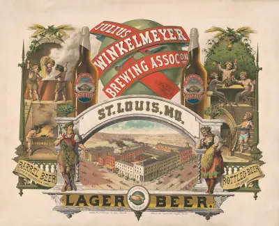 Julius Winkelmeyer Brewing Assocon, St. Louis, MO., lager beer, 1880 – nr 2 av Wittemann Bros.