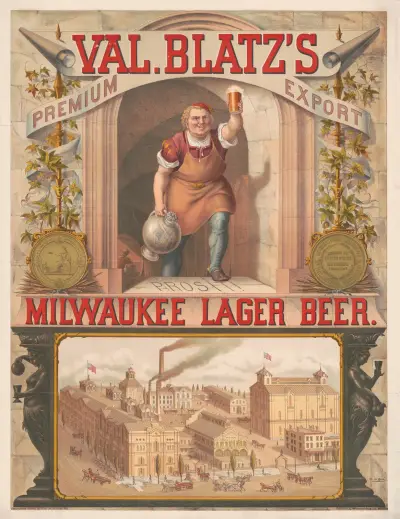 Val. Blatz’s premium export, Milwaukee lager beer, 1879 – nr 2 av Wittemann Bros.