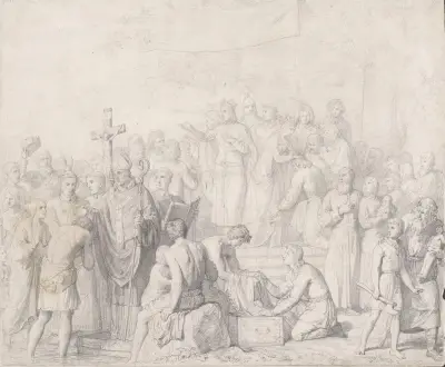 Baptism of Lithuania av Wojciech Gerson
