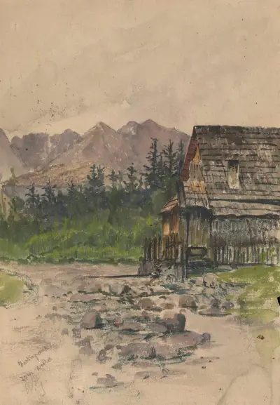 Krajobraz tatrzański, 1853, Wojciech Gerson