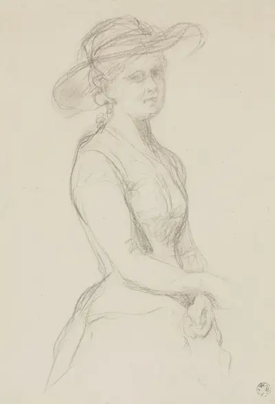 Portret kobiety w kapeluszu, Wojciech Gerson
