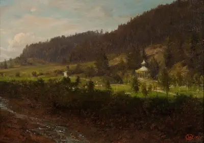 Landschaft am Fuße der Berge von Wojciech Gerson