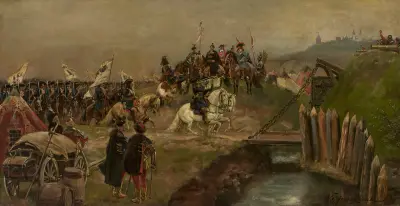 Parade der österreichischen Truppen vor König Jan Sobieski von Wojciech Kossak