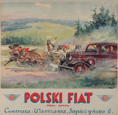 Polski Fiat Spółka Akcyjna ; Centrala; Warszawa, Sapieżyńska 6 av Wojciech Kossak