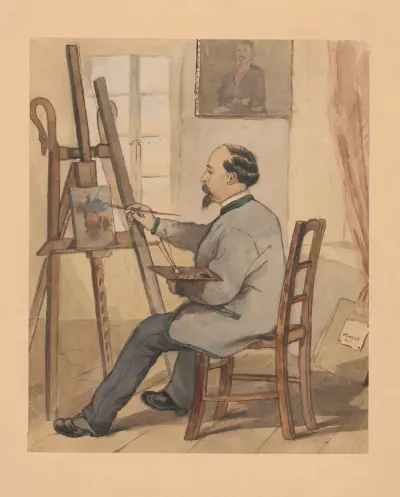 Porträt von Juliusz Kossak von Wojciech Kossak