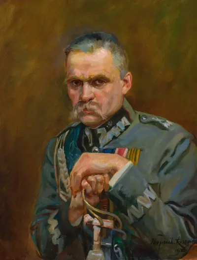Portrait of Marshal Józef Piłsudski av Wojciech Kossak