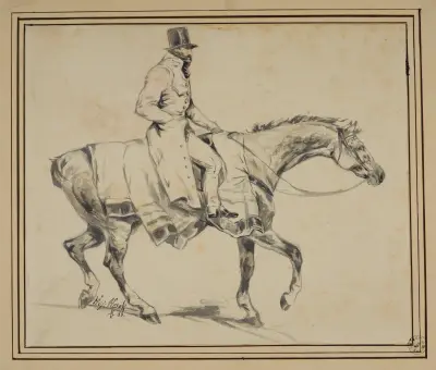Studie av en ryttare av Wojciech Kossak