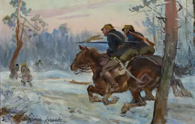 Ulanen greifen an von Wojciech Kossak