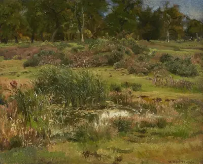 A Study Made in the Sheep Pasture at Namen av Worthington Whittredge