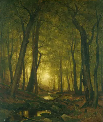 Evening in the Woods av Worthington Whittredge