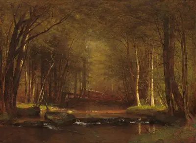 Trout Brook in the Catskills av Worthington Whittredge