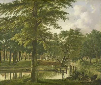 Widok na Nieuwe Gracht przy Bolwerk w Haarlemie, Wybrand Hendriks