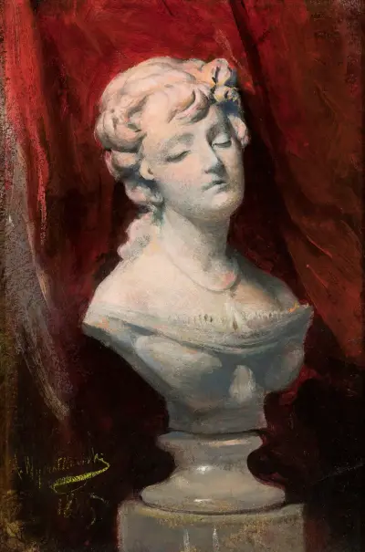 Bust of Helena Modrzejewska av Leon Wyczółkowski