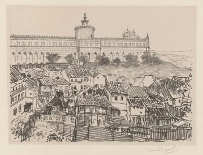 Castle and the Jewish quarter av Leon Wyczółkowski