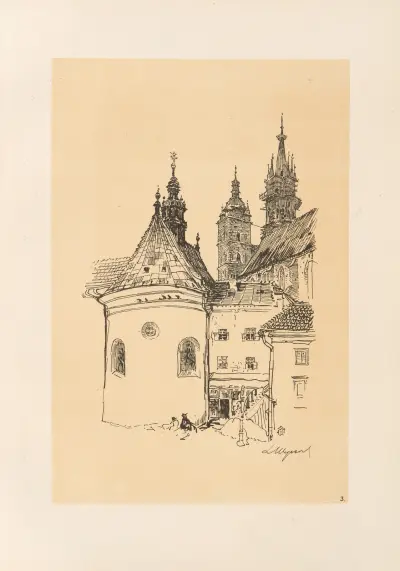 Church of St. Mary’s Church from the Small Market Square av Leon Wyczółkowski