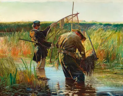 Fishermen av Leon Wyczółkowski