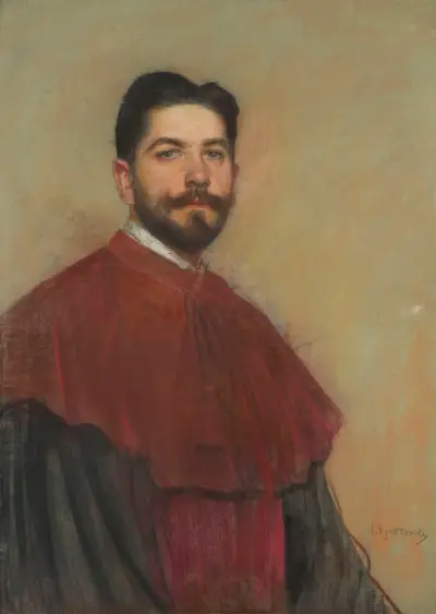 Portrait of Professor Leon Kryński av Leon Wyczółkowski