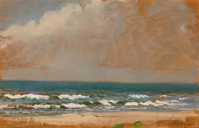 Seascape from Połąga av Leon Wyczółkowski