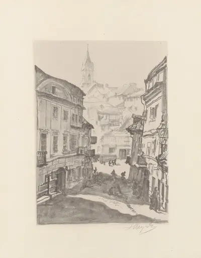 The Jewish quarter av Leon Wyczółkowski