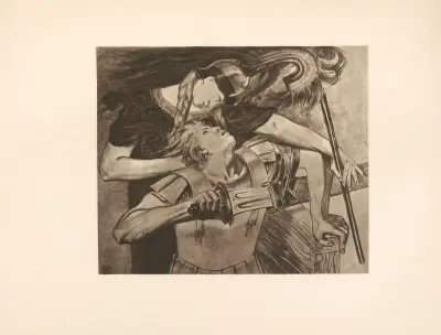 Achilles, którego Pallas za wlosy wstrzymala (Iljada) av Stanisław Wyspiański