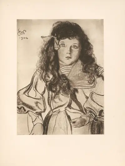 Portret dziewczynki av Stanisław Wyspiański