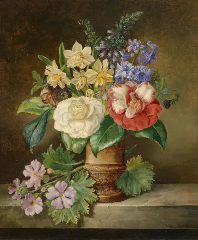 Blumenstillleben mit Narzissen av Franz Xaver Petter