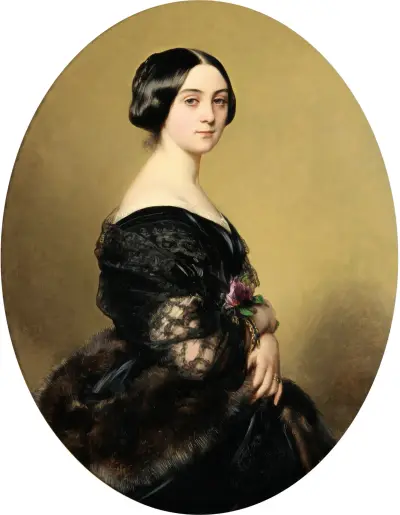 Porträtt av baronessan Henri Hottinguer, född Caroline Delessert av Franz Xaver Winterhalter
