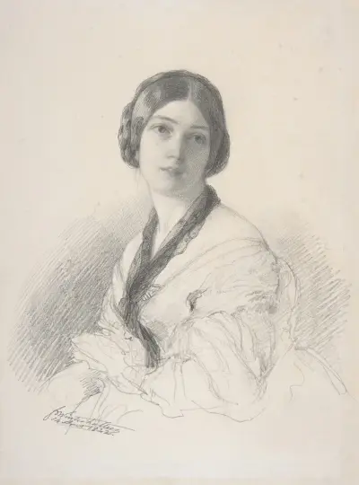 Porträt der Baronin Gudin, geborene Margareth Louis Hay von Franz Xaver Winterhalter