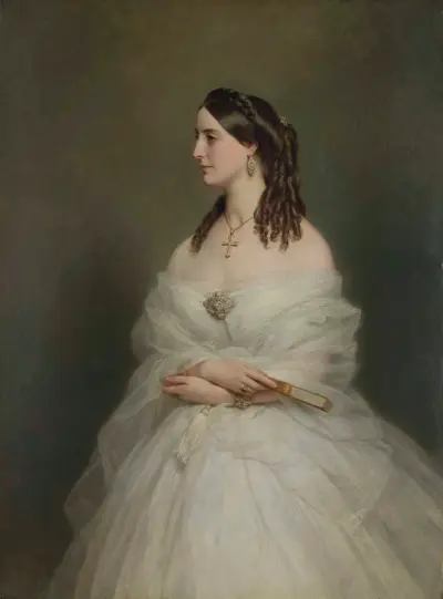 Portrait of Mrs Vanderbyl av Franz Xaver Winterhalter