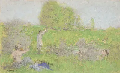 Kvinna och barn vid en flod av Ker-Xavier Roussel