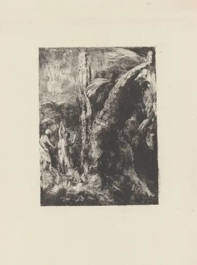 Pan et Bacchante le bras leve av Ker-Xavier Roussel