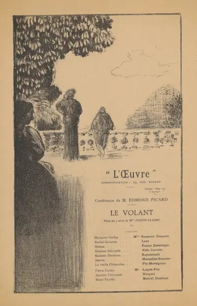 Programme de l’oeuvre Le Volant von Ker-Xavier Roussel