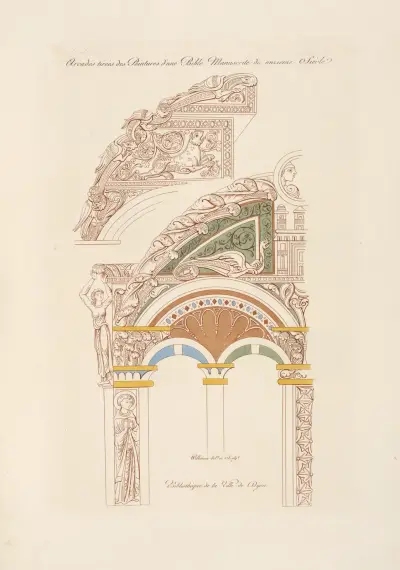 Arkaden nach Gemälden einer Handschriftenbibel des 11. Jahrhunderts von Nicolas Xavier Willemin
