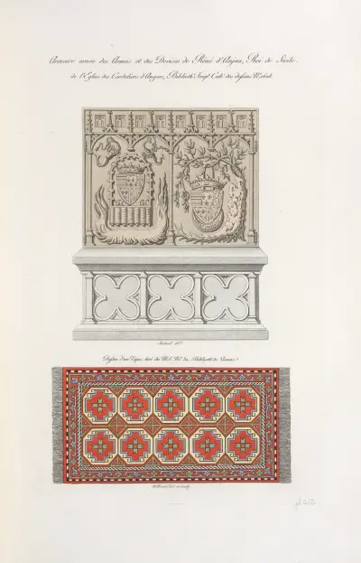 Armoire ornée des armes et des devises de Réné d’Anjou, roi de Sicile av Nicolas Xavier Willemin