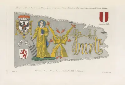 Baner eller standar taget från burgunderna 1472, av Jeanne Laisné, kallad Fourquet, i folkmun Jeanne Hachette av Nicolas Xavier Willemin