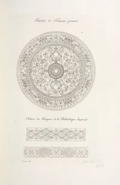 Bouclier de François premier. av Nicolas Xavier Willemin