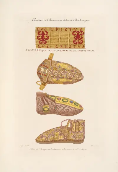 Ceintures de chaussures dites de Charlemagne. av Nicolas Xavier Willemin