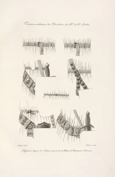 Ceintures militaires des chevaliers, des XIVe. et XVi. siècles. av Nicolas Xavier Willemin