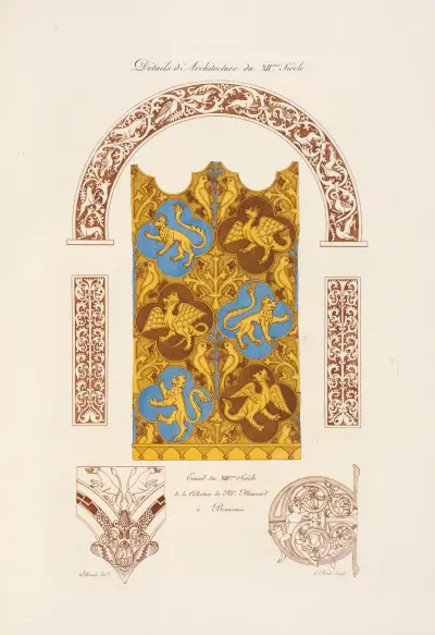 Détails d’architecture du XIIème. siècle. av Nicolas Xavier Willemin