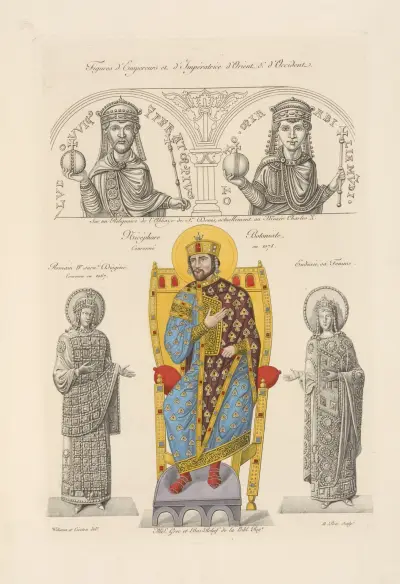 Figurer av kejsare och kejsarinna från öst och väst av Nicolas Xavier Willemin