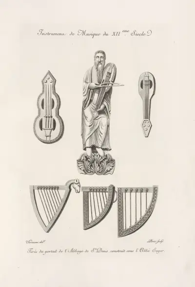 Musikinstrument från 1100-talet av Nicolas Xavier Willemin