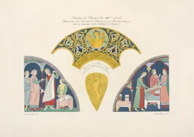 Portions de vitraux du XIIIème. siècle av Nicolas Xavier Willemin