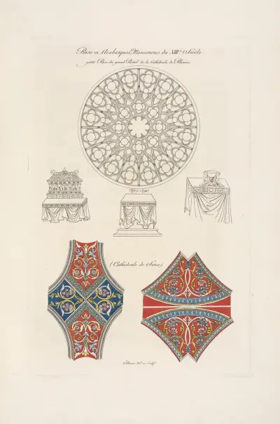 Rose et arabesques, monumens du XIIIe. siècle. av Nicolas Xavier Willemin
