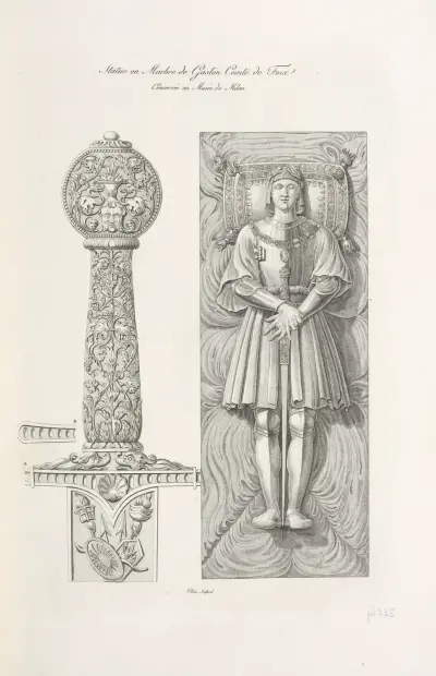 Marmorstatue von Gaston, Graf von Foix von Nicolas Xavier Willemin