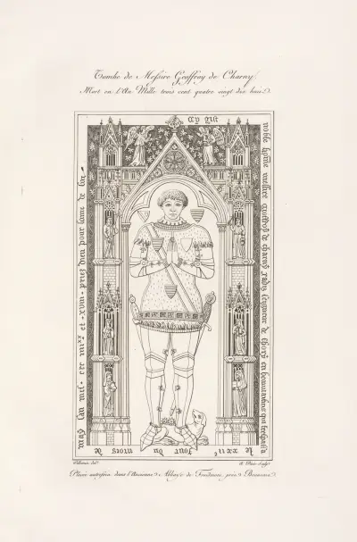 Grabmal des Ritters Geoffroy de Charney von Nicolas Xavier Willemin