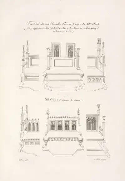 Trônes extraits d’un pseautier [sic] latin et français du XIVe. siècle. […] av Nicolas Xavier Willemin