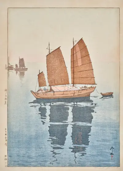 Hansen gozen (Sailing boats, forenoon) av Yoshida Hiroshi