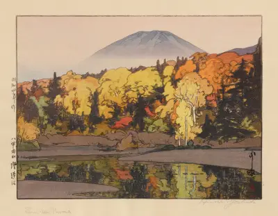 Suiren Marsh at Hakkōdasan av Yoshida Hiroshi
