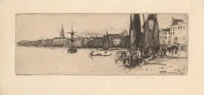 Skiss från Venedig av David Young Cameron