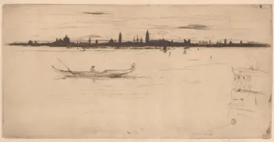 Venedig från Lido av David Young Cameron